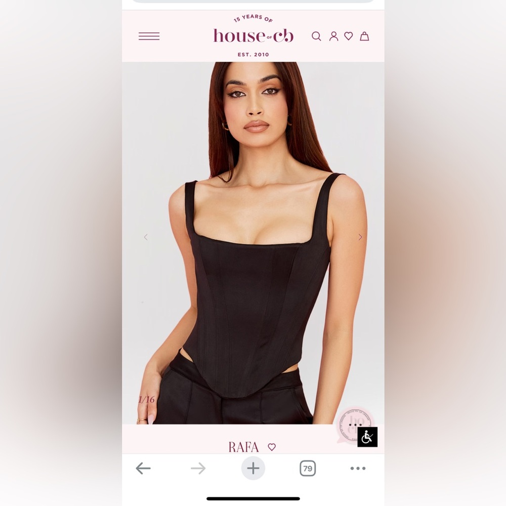 House of CB Black Corset Top